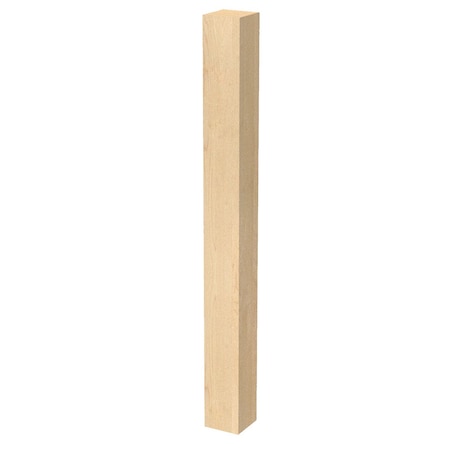 4 Inch Square Bar Column - Red Oak